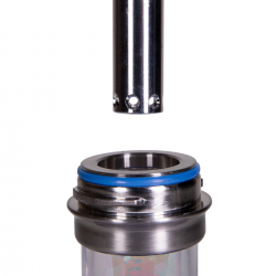 Amy Deluxe I Need You 038R Hookah - Nickel & Transparent