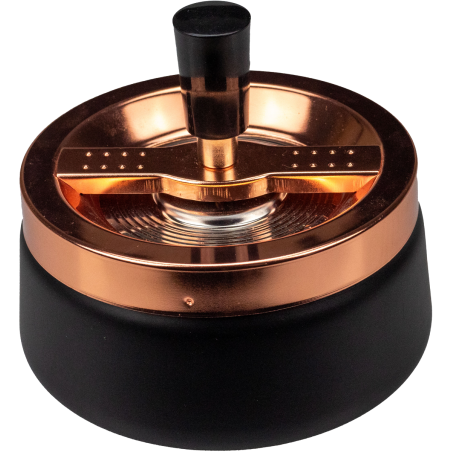 Rotating ashtray – Black/Rose Gold