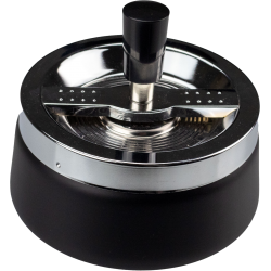 Cendrier rotatif – Noir/Chrome