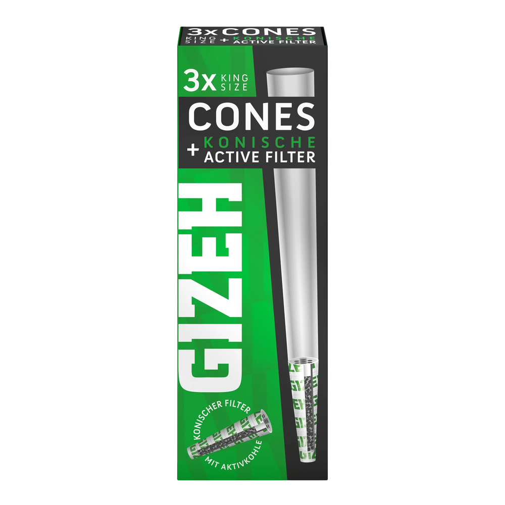 Gizeh BLACK Cones + Conical Activated Carbon Filters