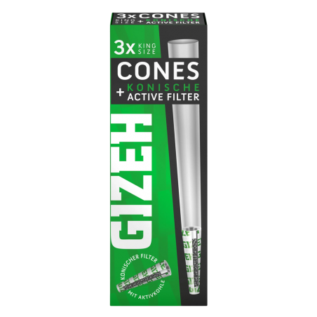 Gizeh BLACK Cones + Konische Aktivkohle Filter
