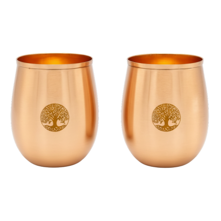 Copper drinking cup Tree of Life, 350ml, 2 pcs.