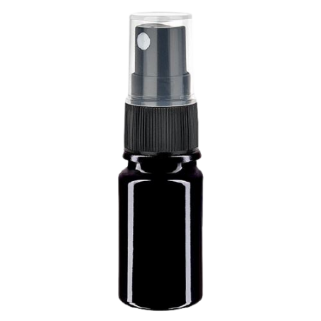 Violet glass bottle 5ml with spray attachment