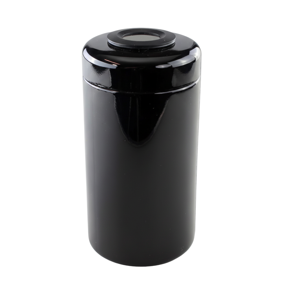 Boîte en verre violet avec hygromètre + thermomètre – 200 ml