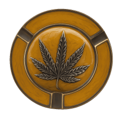 Leaf Metal Ashtray Gold