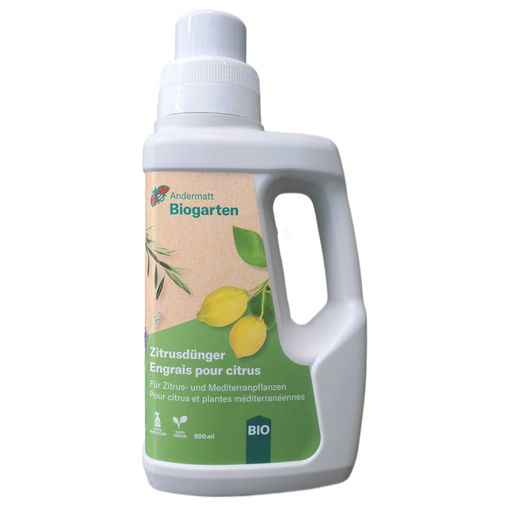 Andermatt Biogarten Engrais liquide bio aux agrumes pour plantes méditerranéennes, 500 ml