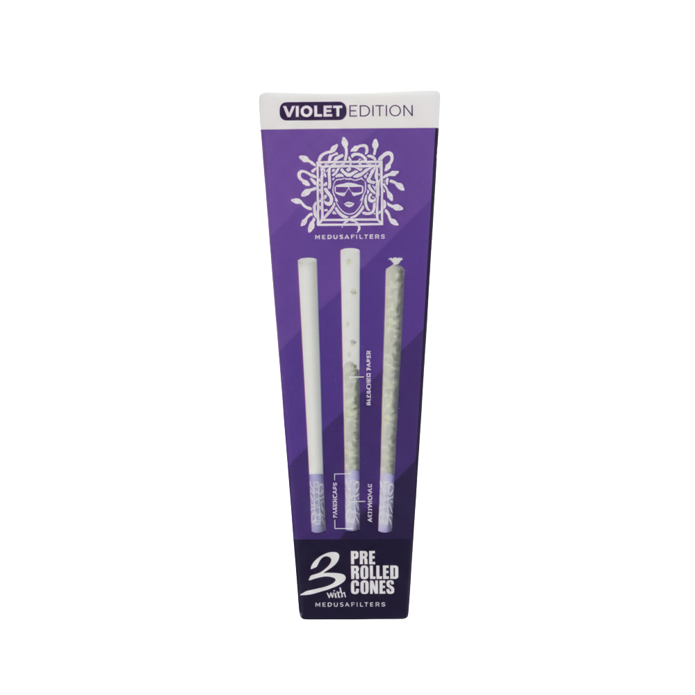 Medusa Filters Pre-Rolled Cones BLEACHED | Violet Edition