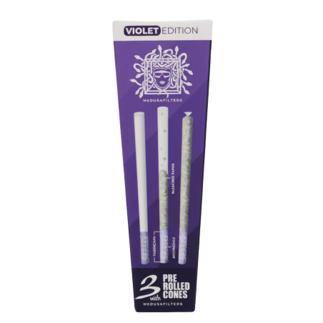 Medusa Filters Pre-Rolled Cones BLEACHED | Violet Edition