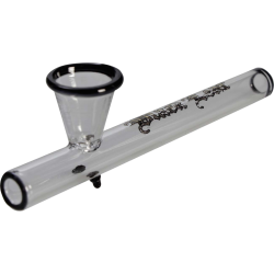 Pipe en Verre Feuille de Chanvre, 20cm