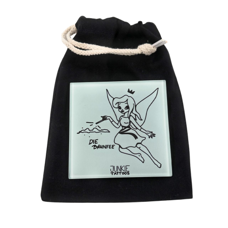 Bahnfee - Planchette robuste en verre véritable, 10 x 10 cm