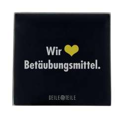 Betäubungsmittel - Planchette robuste en verre véritable, 10 x 10 cm