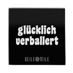 Glücklich Verballert - Planchette robuste en verre véritable, 10 x 10 cm