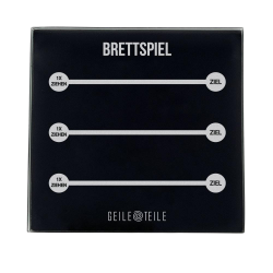 Brettspiel - Robustes Echtglas Brettchen, 10x10cm