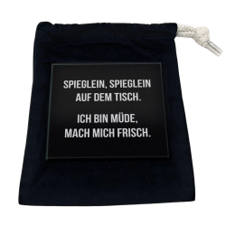 Spieglein - Robustes Echtglas Brettchen, 10x10cm