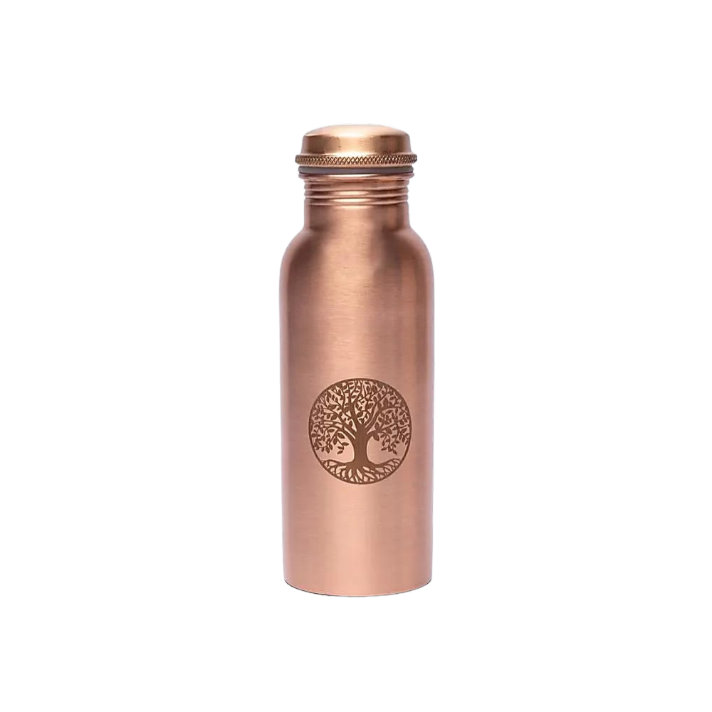 Bouteille en cuivre – Gravure laser Arbre de vie, 500 ml