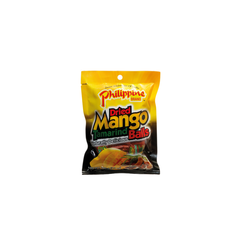 Philippine BRAND Dried mango and tamarind fruit balls, 100g