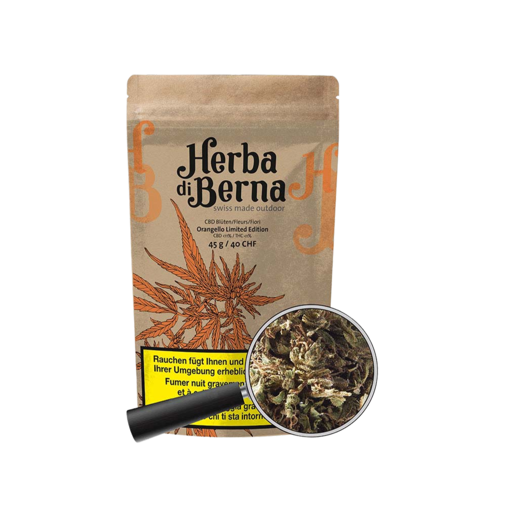 Herba di Berna Orangello Outdoor CBD Blüten, 45g