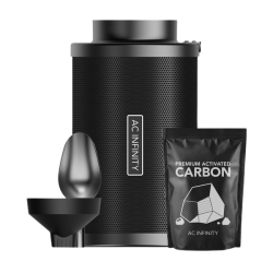 AC Infinity Refillable activated carbon filter set, 150 mm