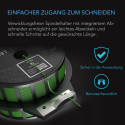 AC Infinity Green wire ties with integrated cutter, 100 m