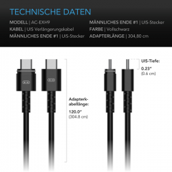 AC Infinity UIS-zu-UIS-Verlängerungskabel, 3m