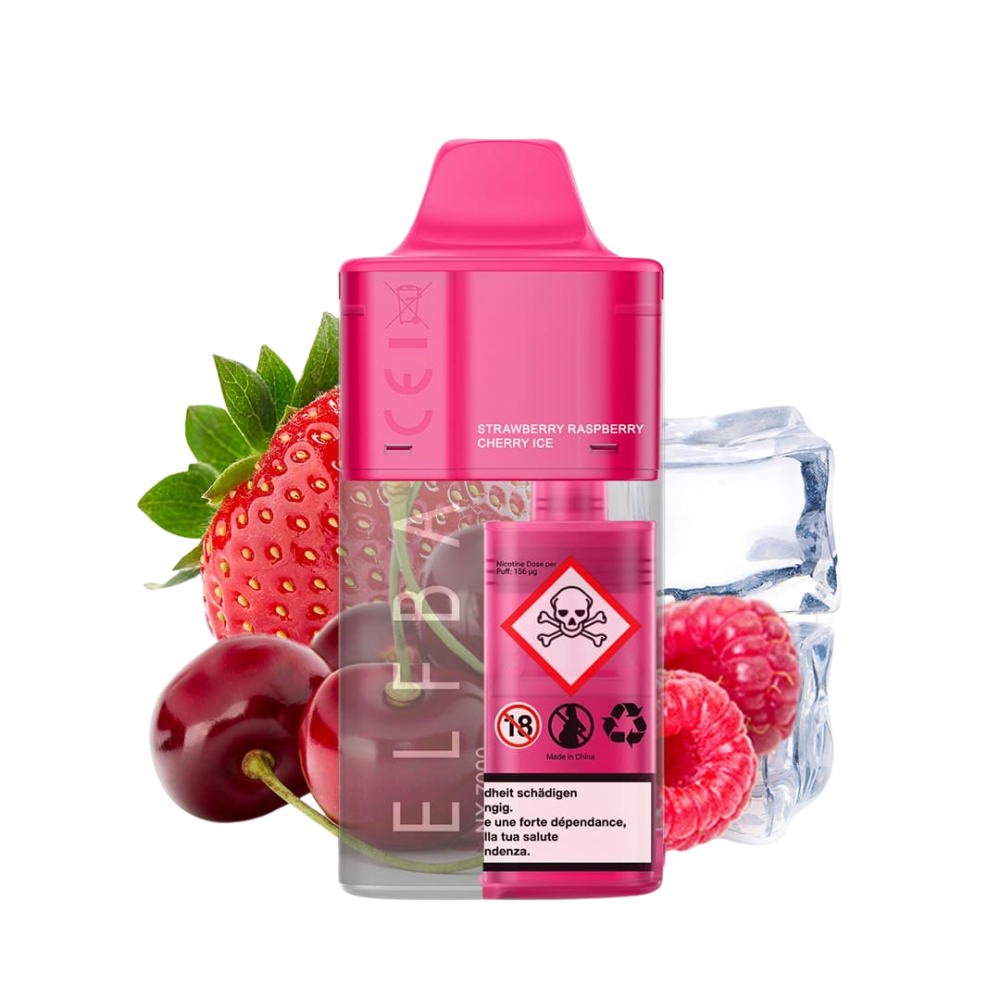 ELFBAR NX 7000 Refill Pod - Strawberry Raspberry Cherry Ice, 12ml, 2%Nic