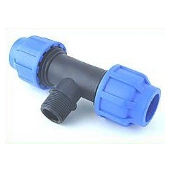  - Watering - T-Piece 25 to 3/4 (Ext.Thread) to 25 mm, bolted