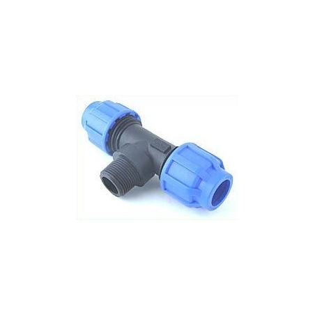  - Watering - T-Piece 20 to 3/4 (Ext.Thread) to 20 mm, bolted