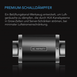 AC Infinity Rohrschalldämpfer, 100 mm