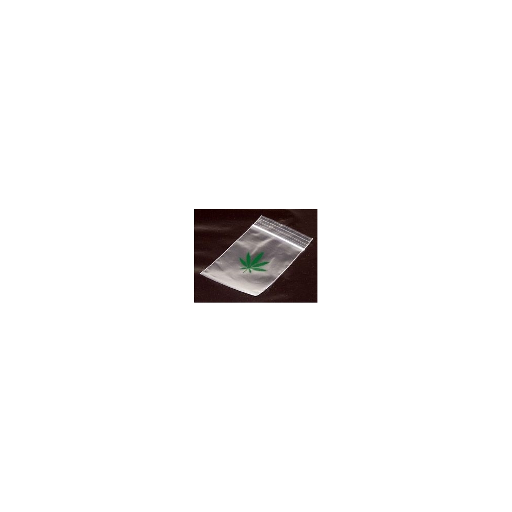 Mini Grip Hemp Leaf 60 x 80 mm, 100 pcs