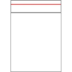 Schnellverschlußbeutel Roter Strich 60 x 80 mm, 100 Stück