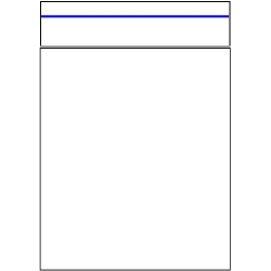 Schnellverschlußbeutel Blauer Strich 60 x 80 mm, 100 Stück