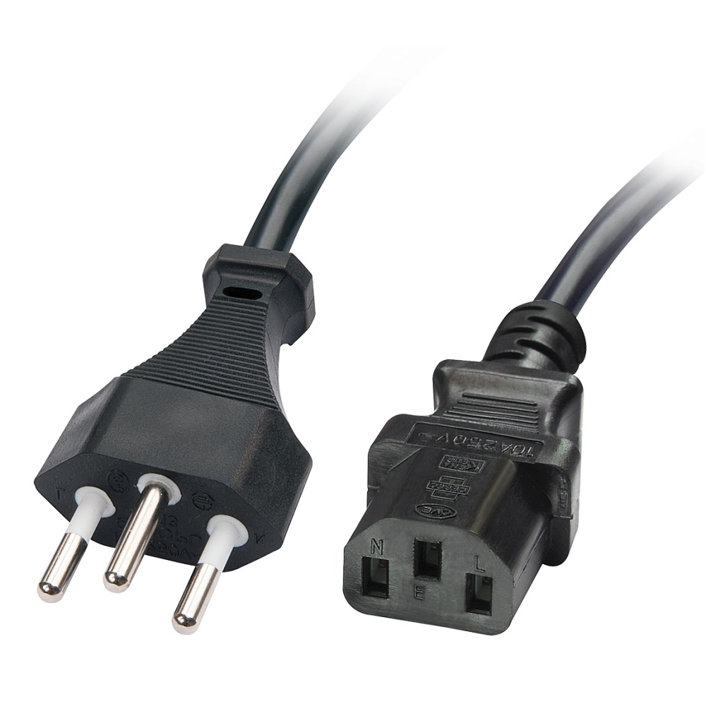 Kabel mit CH-Stecker 2m und IEC Anschluss kaufen
