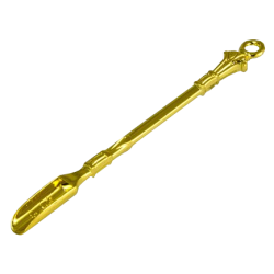 Golden metal spoon